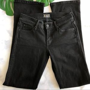 Mother The Runaway Model Spy Black Flare Jeans